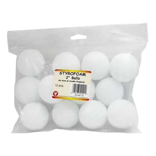 Hygloss 2" Styrofoam® Balls, 4 Pack Bundle